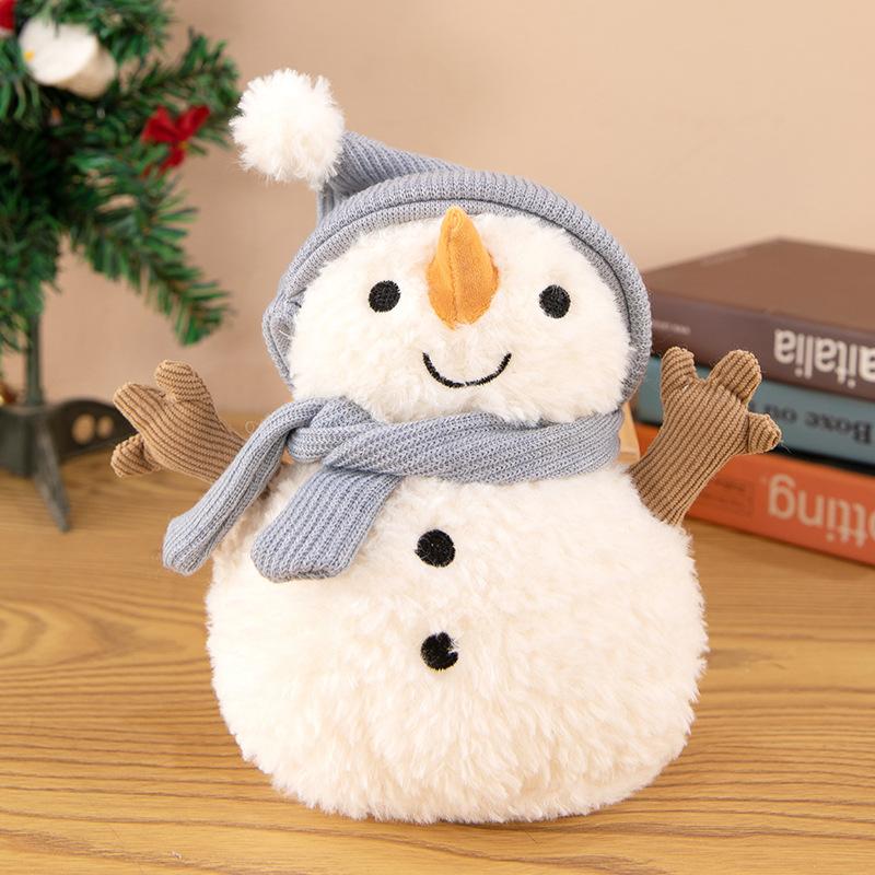 Winter new snowman plush toy cute Christmas gift children accompany doll activity gift