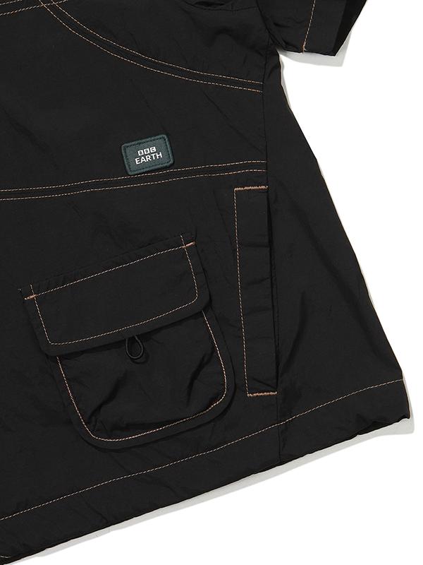 Bbc Earth Earth Stitch Short Sleeve Anorak_Black