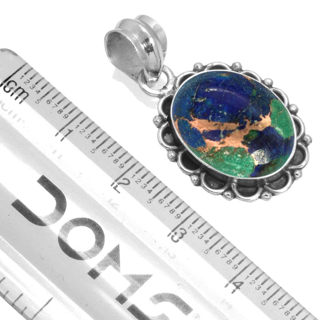 925 Sterling Silver Pendant Women Gemstone Handmade Jewelry Anniversary Gift Amazonite Angelite Blue Opal Botswana Agate Mohave Azurite Chrysocolla