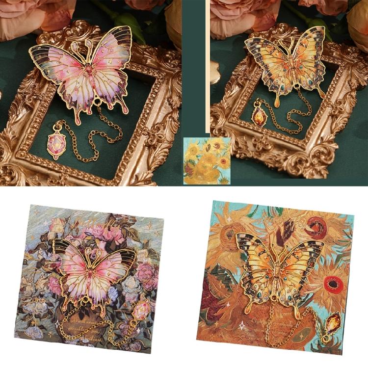 Butterfly Bookmarks Metal Bookmarks with Pendant Book Page Marker Appreciation Present for Teacher Book Lover