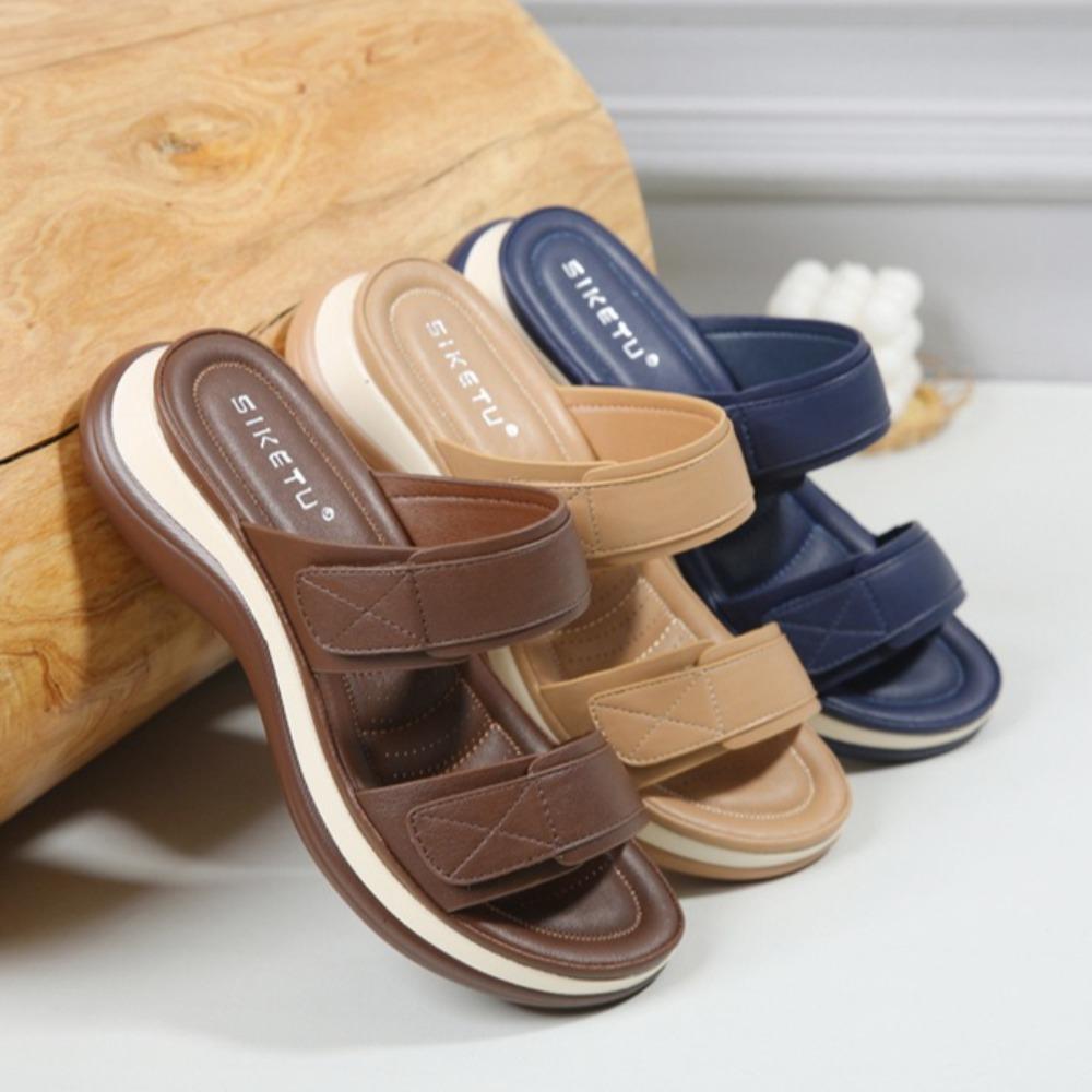 Pantuflas Mujer Exterior Nuevas Primavera Verano Casual Versátil Sandalias Mujer Antideslizantes Playa Mar Plataforma Pantuflas Mules Femme
