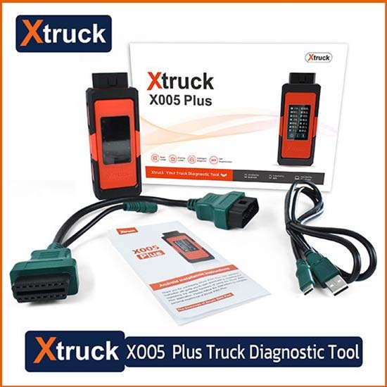 Xtruck X005 Plus ECU Programmer Heavy Duty Truck Diagnostic Tool OBD2 Scanner for Sinotruck