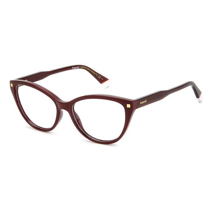 Lunettes de Vue POLAROID PLD D493 55/16/145 LHF BURGUNDY 2 CELL. P. INJ FRAMES WOMAN POLAROID PLD D493 BURGUNDY 2
