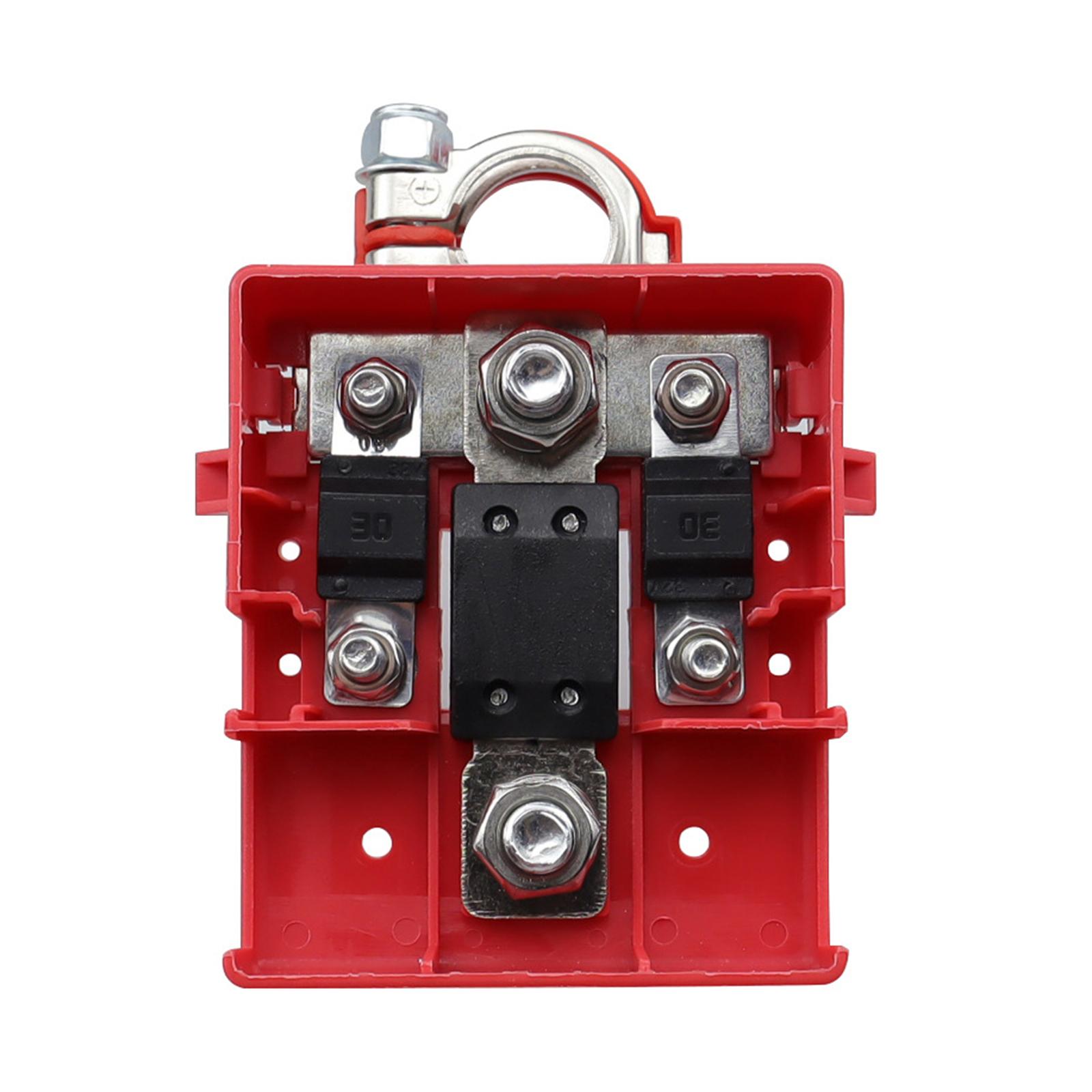 Heavy Duty Battery Terminals Connector 32V/400A with Corrosion Resistant Heavy Duty Battery Fuses Box Upgrades for Car positive electrode