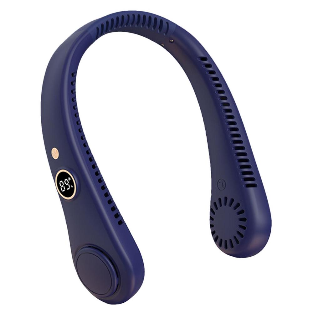 

Портативный вентилятор Маленький вентилятор без рук USB Перезаряжаемый 5 регулировок скорости Охлаждающий воздушный поток Портативный вентилятор для путешествий на открытом воздухе синий