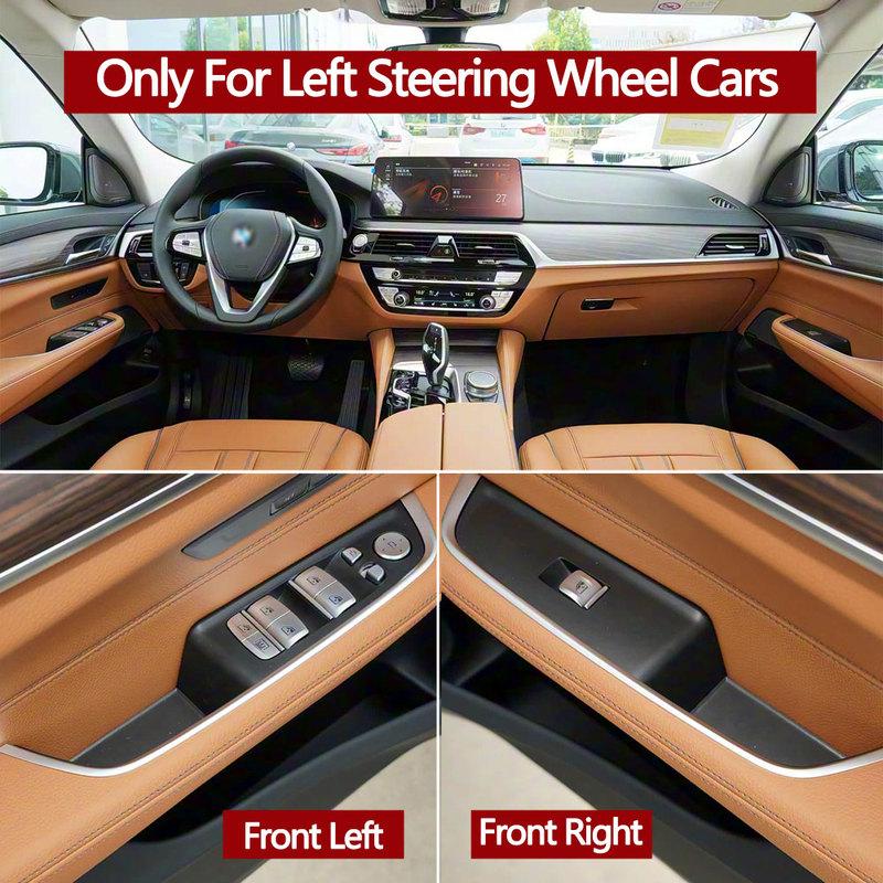 LHD Car Interior Front Left Right Door Pull Handle Window Lifter Switch Panel Cover Trim For BMW 6 Series GT G32 2017-