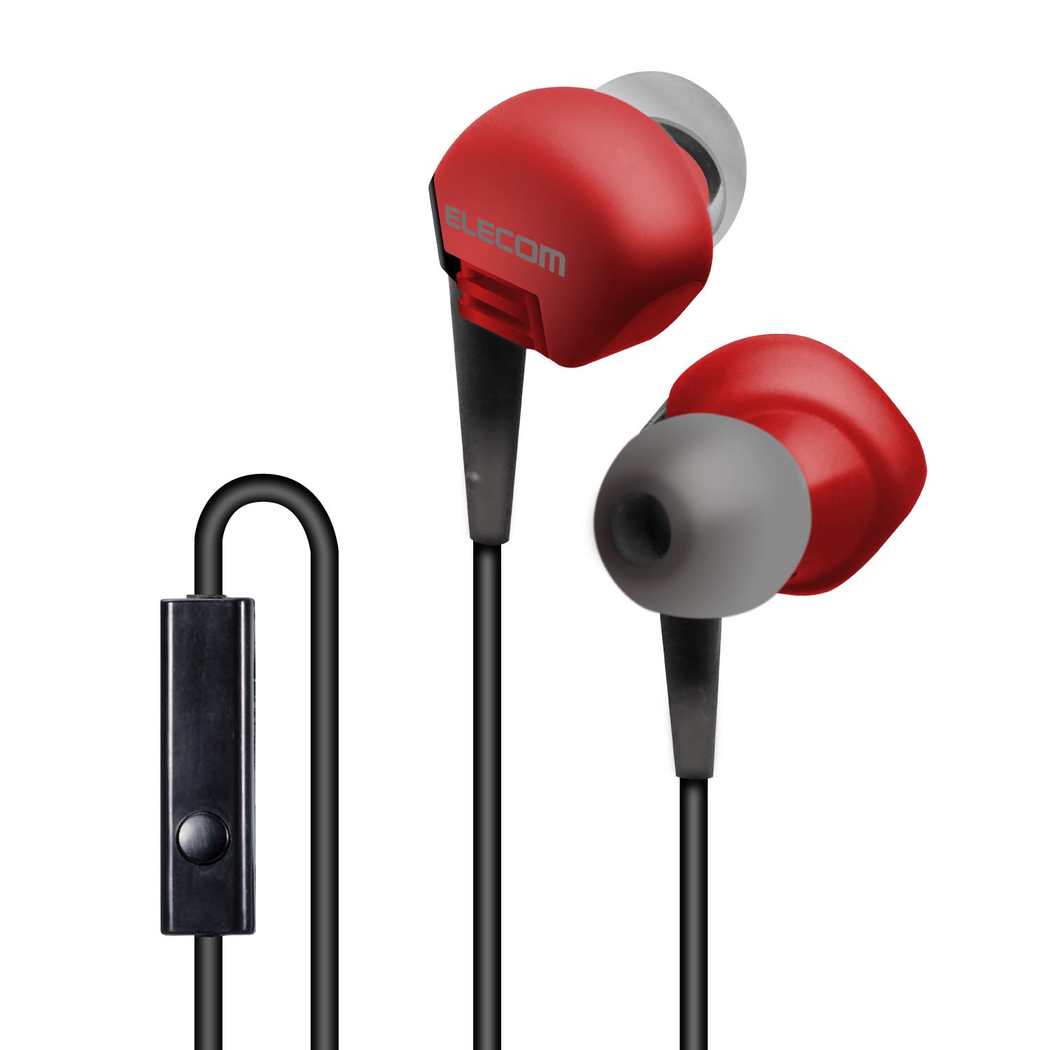 

ELECOM Stereo Headphones (with Microphone), Earplug Type, 3.5mm, Red