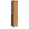 2 Piece Cabinet Set Reclaimed Wood Look 13.6  x 13.6  x 35.4  (W x D x H) Particleboard