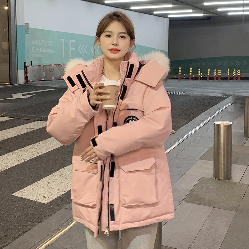 

Осень-зима, утепленная теплая парка, женская повседневная милая однотонная Свободная куртка с капюшоном и большим карманом, верхняя одежда XXXL