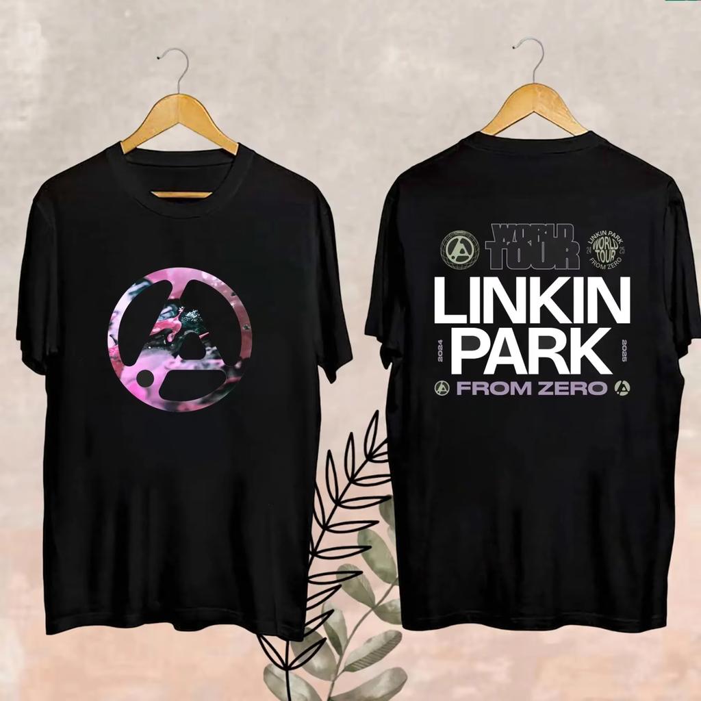 Módní oficiální pánské tričko Linkin-Park From Zero World Tour s krátkým rukávem, Harajuku, O-krk, popová hudba, dárek pro fanoušky