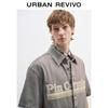 UR Men's Autumn Street Style Contrast Letter Button Shirt