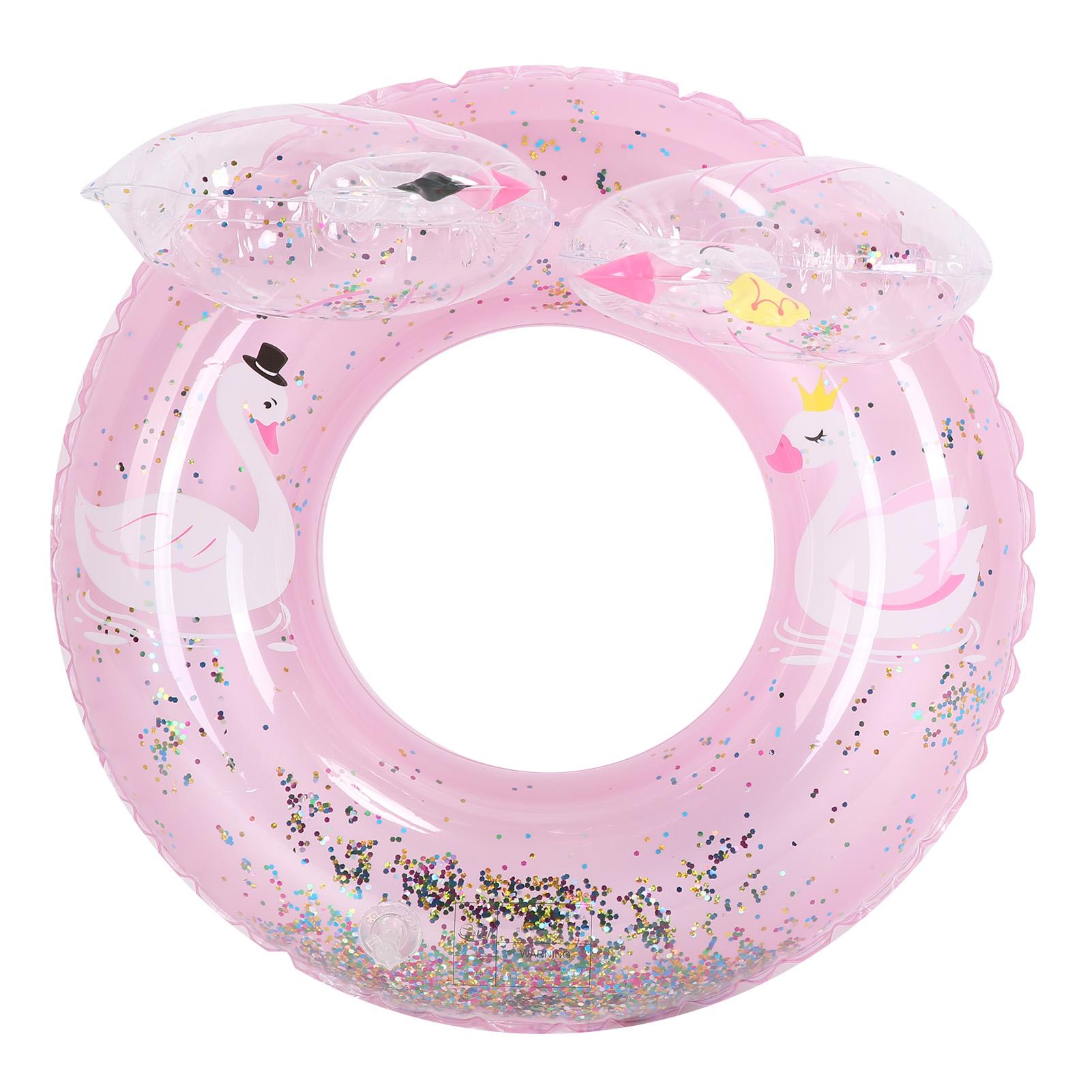 Children Dual   Swimming   Girl Inflatable Glitter Pool PVC   Tube Pink