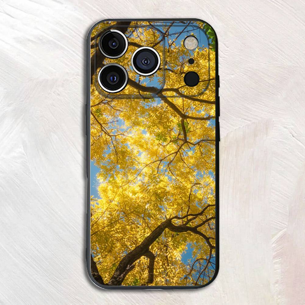 

Yellow Flowers Silicone Phone Case For iPhone 17,16,15,14,13,12 X XS Plus Pro Max Shockproof Soft Cover iPhone13mini