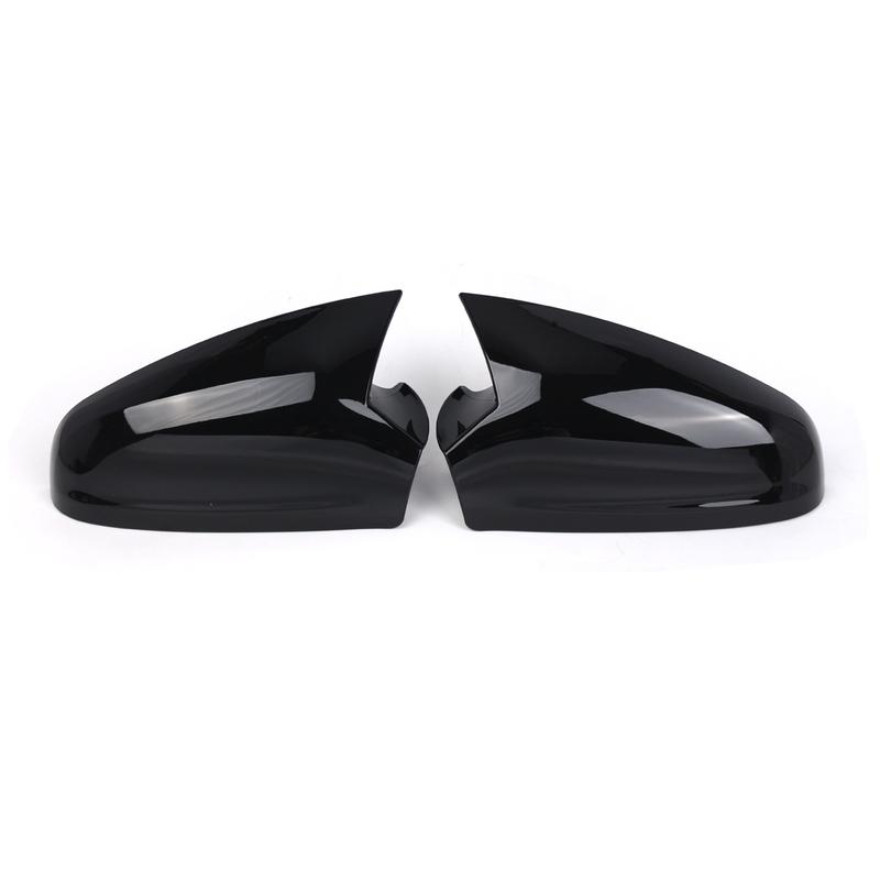 Pair Side Mirror Cover For Vauxhall Opel Astra H MK5 Door 2004 2005 2006 2007 2008 2009 Glossy Black Rearview Mirror Cover Caps