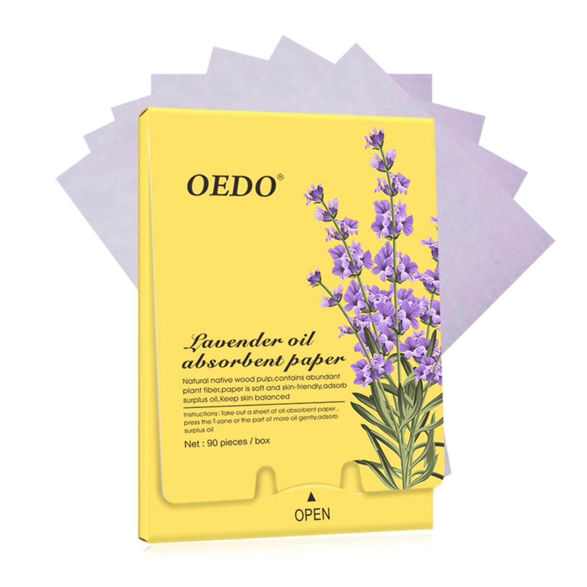 

OEDO Lavender Absorbent Paper Absorbs Excess Oil 90pcs/box 1pcs