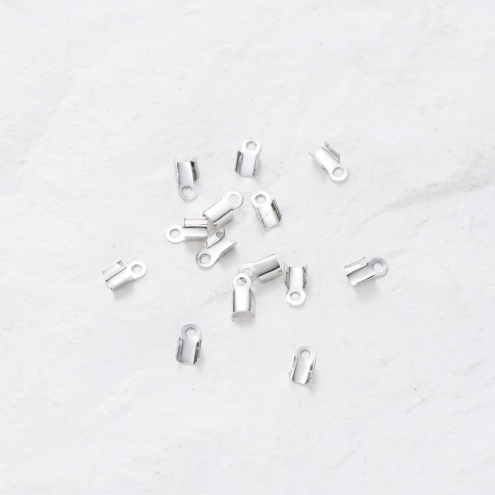 

Медный концевик с позолотой 18 карат для изготовления украшений своими руками: Круглый зажим для кожаных, миланских и сохраняющих цвет шнуров 3x6mm/1mm Hole, 50pcs/3.5g