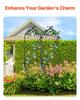 2 Packs Metal Garden Trellis for Climbing Plant Support 60x15 In Rustproof