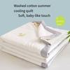 Summer Light Comforter Soft Air Conditioning Four Season Quilt/Blanket A Grade Washed Cotton Single Double Bed Comforter Quilt