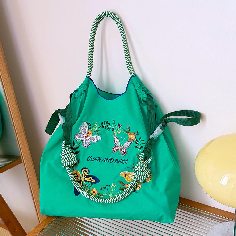 

Велика місткість Японська вишивка На замовлення Полотно Кросбоді Еко-сумка Medium