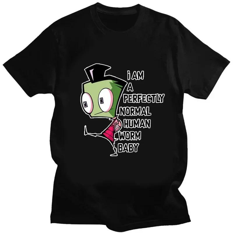 Invader Zim Graphic Tshirt Kawaii Zim Image Men Women Retro Shir Fashion Tee Cute Print Cartoon T Shirt Creativity Shortsleev