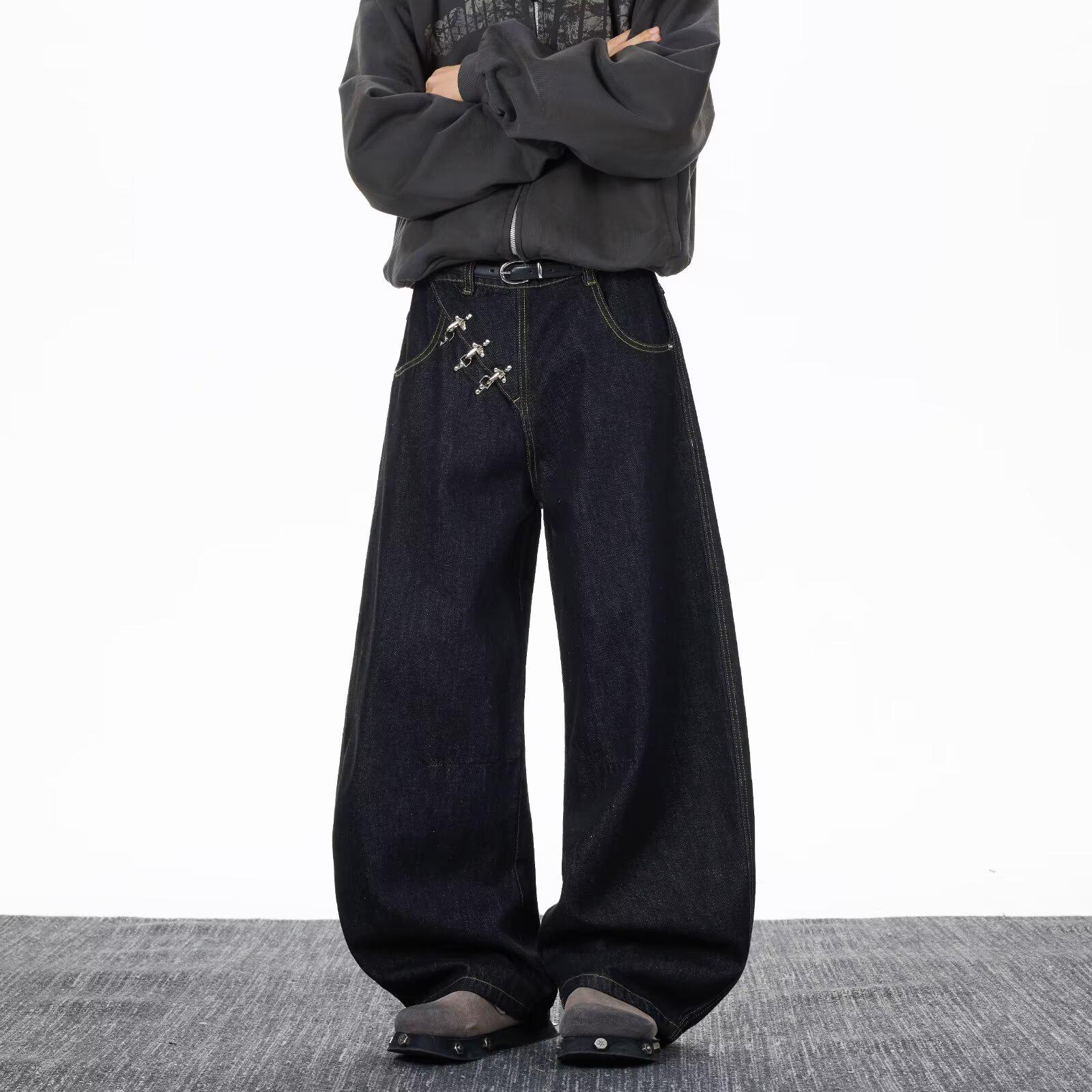 Women s American Retro Pink Graffiti Wide-Leg Jeans Small