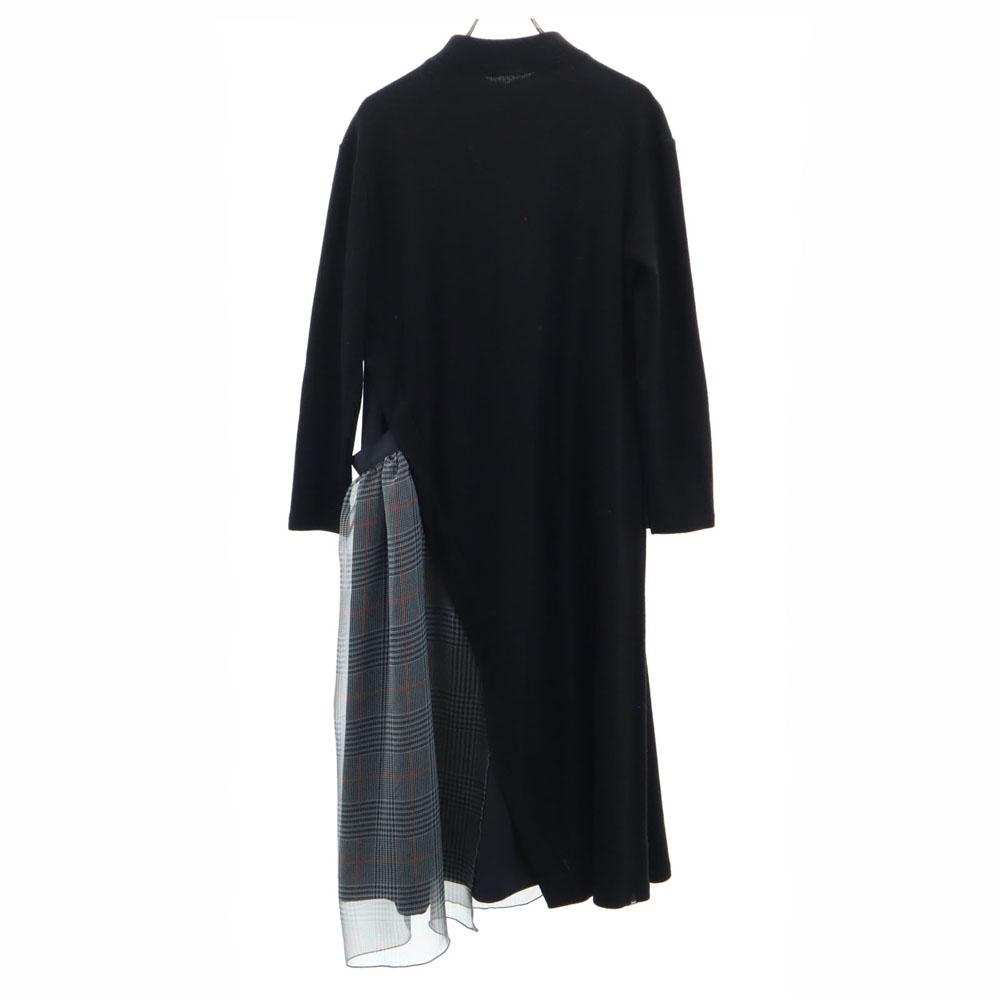 DENHAM made in Japan Long sleeve knit Long dress F black TROLL DRESS Women Used