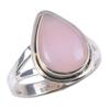 Natural Pink Opal Gemstone Handmade 925 Solid Sterling Silver Ring Size 6 B9a80