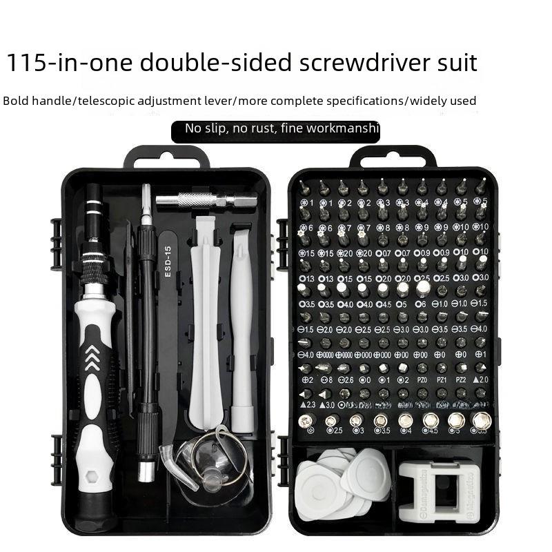 115-v-1 Multifunkční sada šroubováků s koženou taškou pro opravu mobilních telefonů
