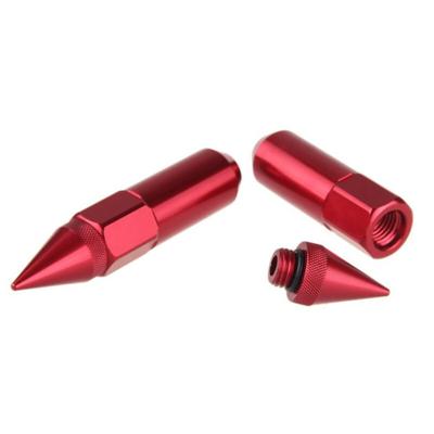 Aluminum Mounted  M12X1.25 Spiked Lug Nuts Extended Tuner 60mm Wheels / Rims Alu