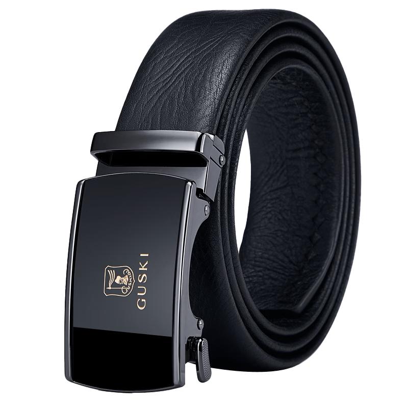 

GUSKI Men s Leather Automatic Buckle Belt Gift Set 115-130cm (Adjustable)