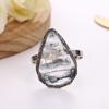 Stone Texture Metal Napkin Rings with European Style Suitable for Hotel and Restaurant Dining Tables Set of 6 Rings