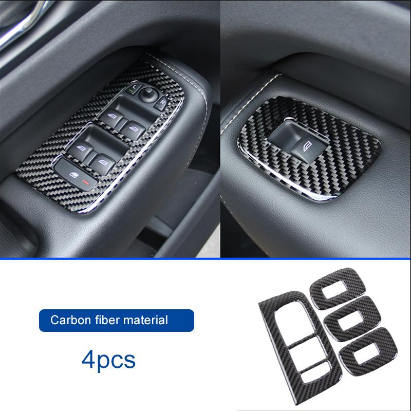 Car Styling for Volvo Xc60 S60 V60 Left Drive Lifter Button Stickers Interior Stainless Steel Decorative Accessories