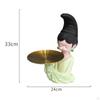 Chinese Ancient Girl Ornament Storage Decoration Art Figurine for Tabletop