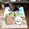Custom Yier BuBu Bear Mat Personalized Name, Polyester Washable Indoor Entryway Rug, Gift for Christmas, Easter, Thanksgiving Day