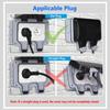 16A Outdoor Switched Waterproof Socket Wall Electrical Power Outlet Dual USB Ports 2 Gang