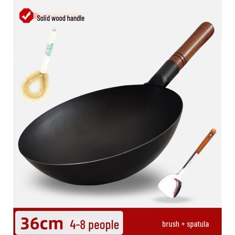 Qianxing Round Bottom Cast Iron Wok