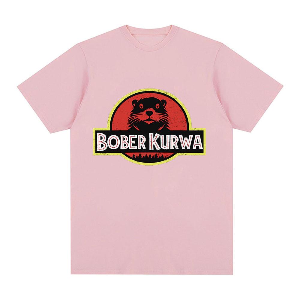 Bober Kurwa Bobr Funny Meme Graphic T-shirt Men's Women Fashion Hip Hop Short Sleeve Loose T-shirts 100% Cotton Cozy T Shirts