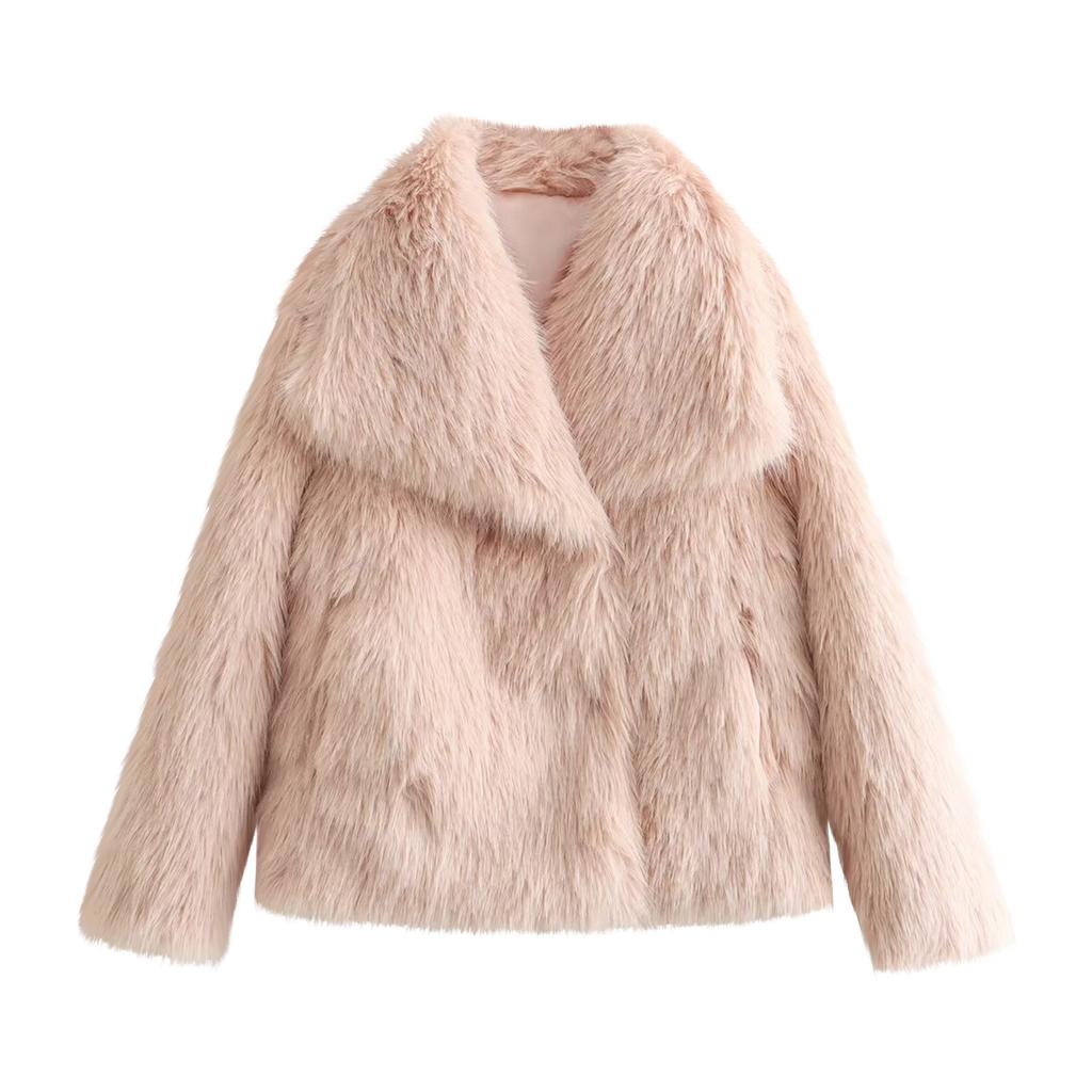 Women Winter Coats Fleece Cropped Jacket Long Sleeve Open Front Cardigan Warm Outerwear Fall Clothes