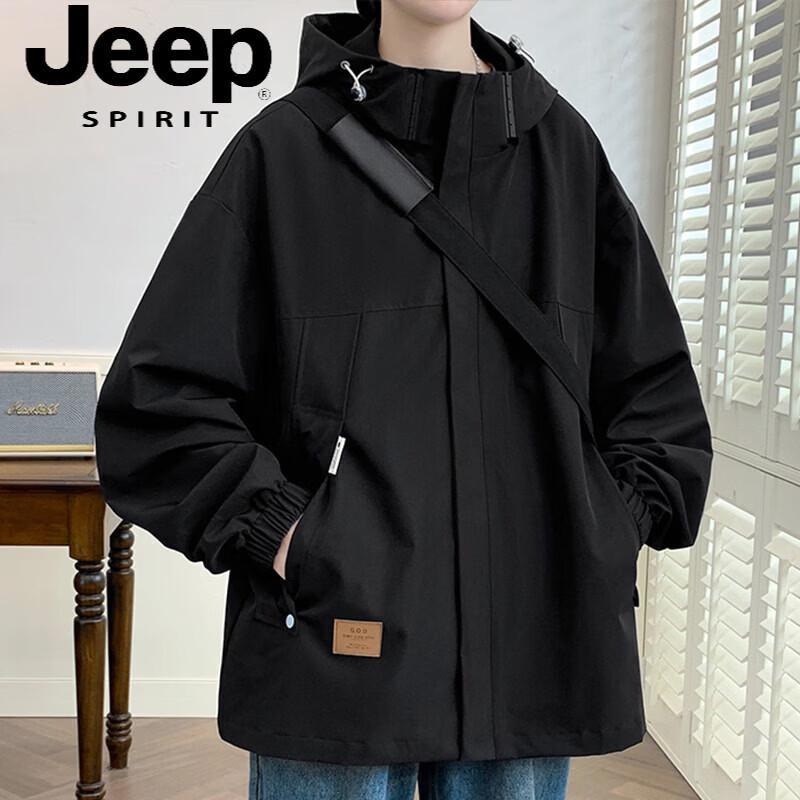 JEEP SPIRIT Men s Loose Casual Windbreaker Jacket 5XL