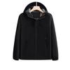 Men's Autumn-Winter Waterproof Windbreaker: Hooded Outdoor Mountaineering Jacket with Printed Logo.
