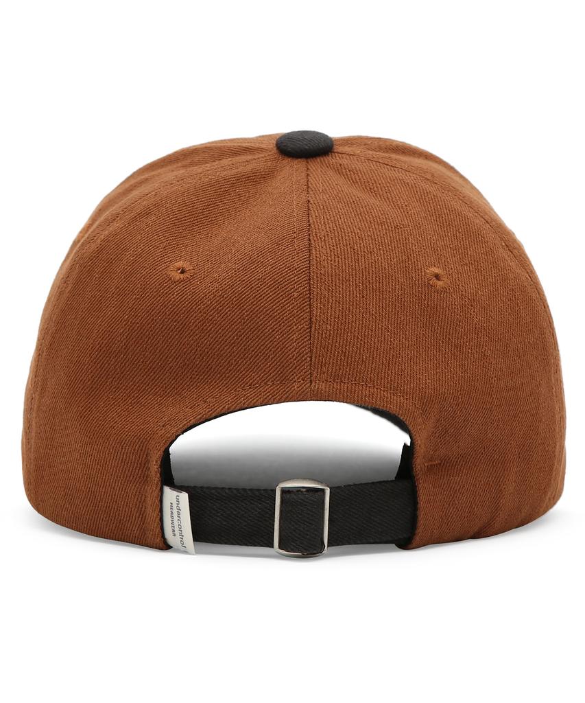 Eondeokeonteulol Four Seasons Washed Cotton Color Block Soft Top Logo Ball Cap Unisex Baseball Cap Floral Script / Washed B B / Camel Charcoal
