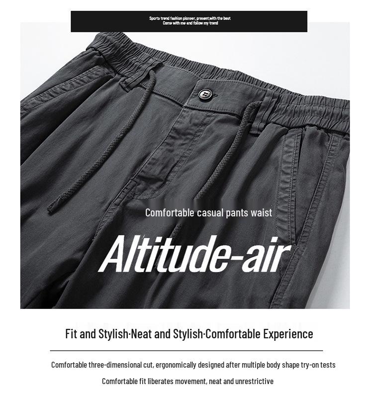 Pantalon Jogger Cargo Tendance Multipoches à Fermeture Éclair pour Homme