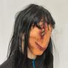 Japanese-style stitched mouth ghost latex mask