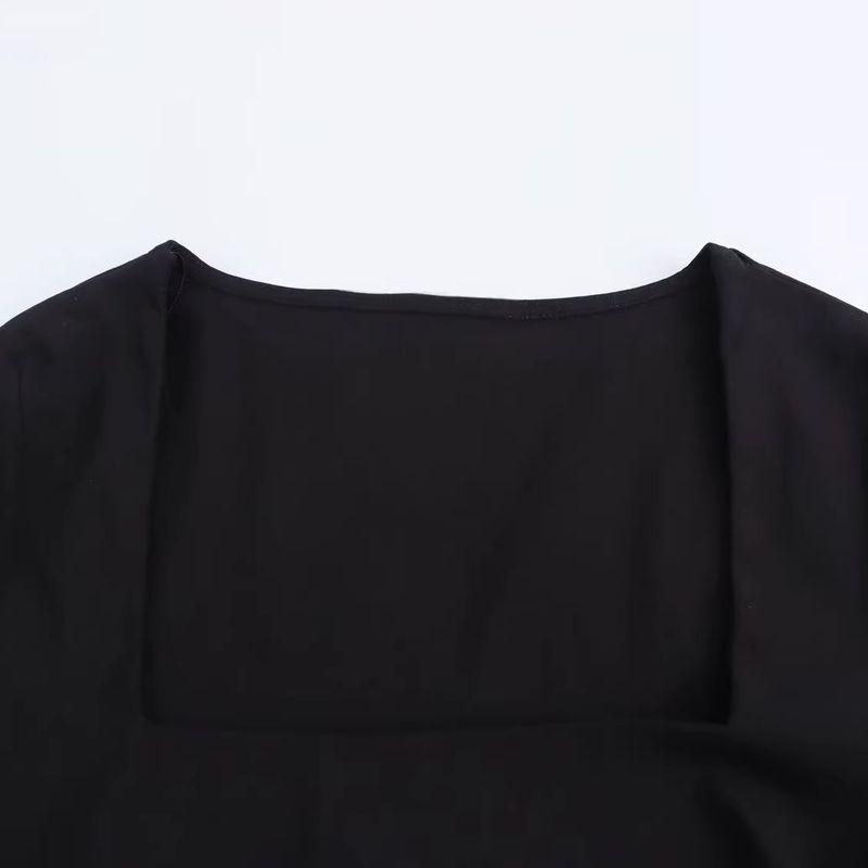 Zab Autumn New Women Clothes Western Style French Style Design Balloon Version Short Dress 1131996