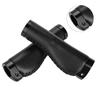 1 Pair PU Leather Mountain Bike Folding Cycling Lockable Handle Grips (Black)