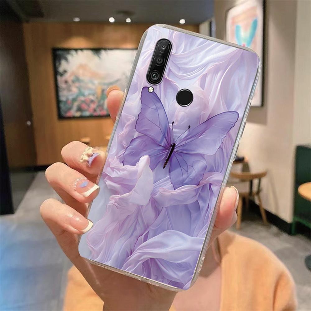 Phone Case For Huawei P30 P20 Lite Y6 Y7 P Smart 2019 Mate20 Lite Colorful Leopard Transparent Clear Marble Print Dinosaur Cover