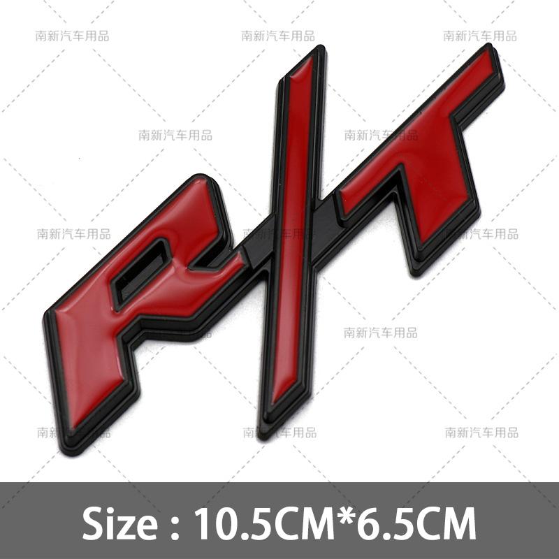 Metal RT Badge R/T Car Stickers Grill Emblem Rear Trunk Decal for Challenger Caliber Caravan Charger Magnum Avenger Accessories