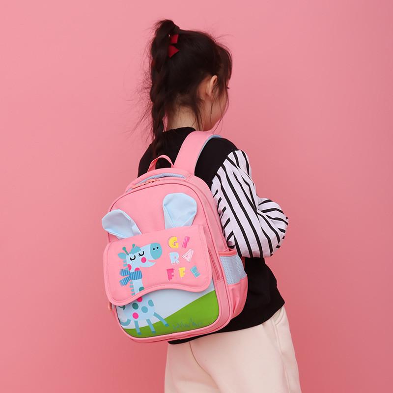 Trendy Cute Giraffe Backpack For Toddlers Durable Nylon And Comfortable Fit Preschool Bag