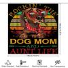 Vintage Rockin The Dog Mom Shower Curtain Hipster Decor For Your Bathroom With Red Glasses Polka Dot Bandana
