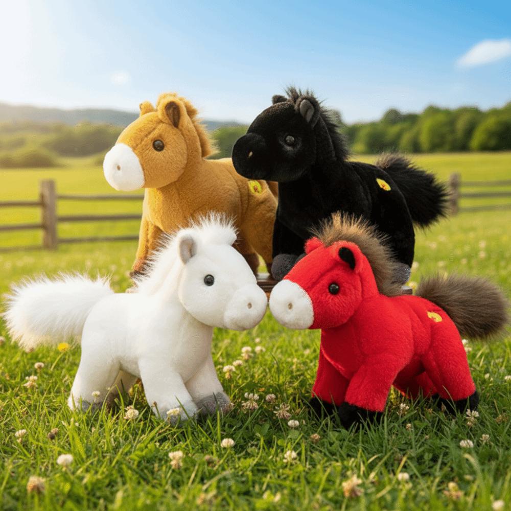 Good Luck Lucky Horse Plush Toys Mascot Dolls Zodiac Pony Figurine  Year of Horse
